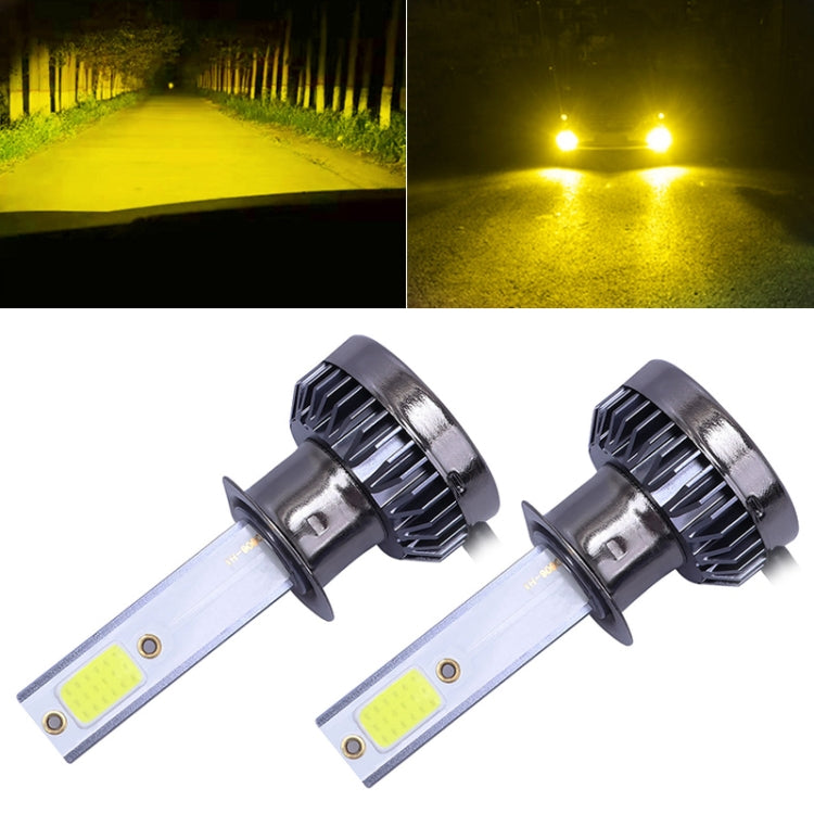 2 PCS H1 DC9-36V / 36W / 3000K / 6000LM IP68 Car / Motorcycle Mini COB LED Headlight Lamps / Fog Light