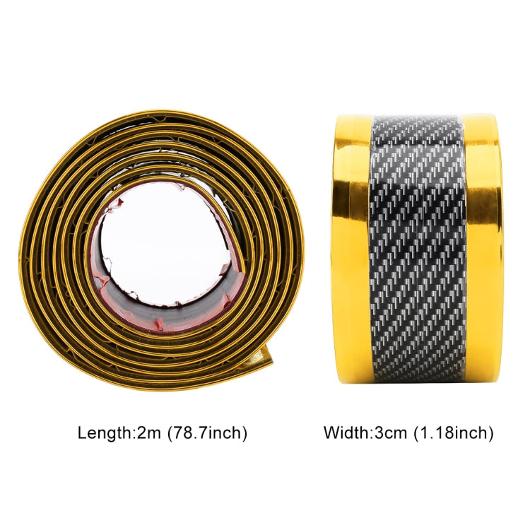 Universal Electroplate Carbon Fibre Car Door Threshold Decoration Strip Decorative Sticker, Size : 3CM x 2M ÎҵÄÉ̵ê