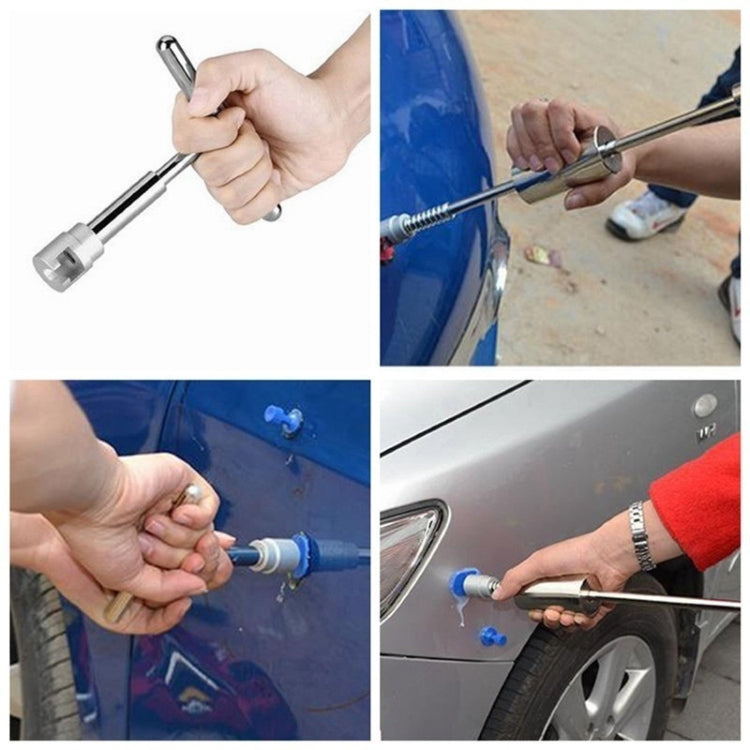 19 in 1 Auto Repair Body Tool Kit Paintless Dent Repair Hail Removal Silver T Bar Slide Hammer Dent Repair Tool Kit