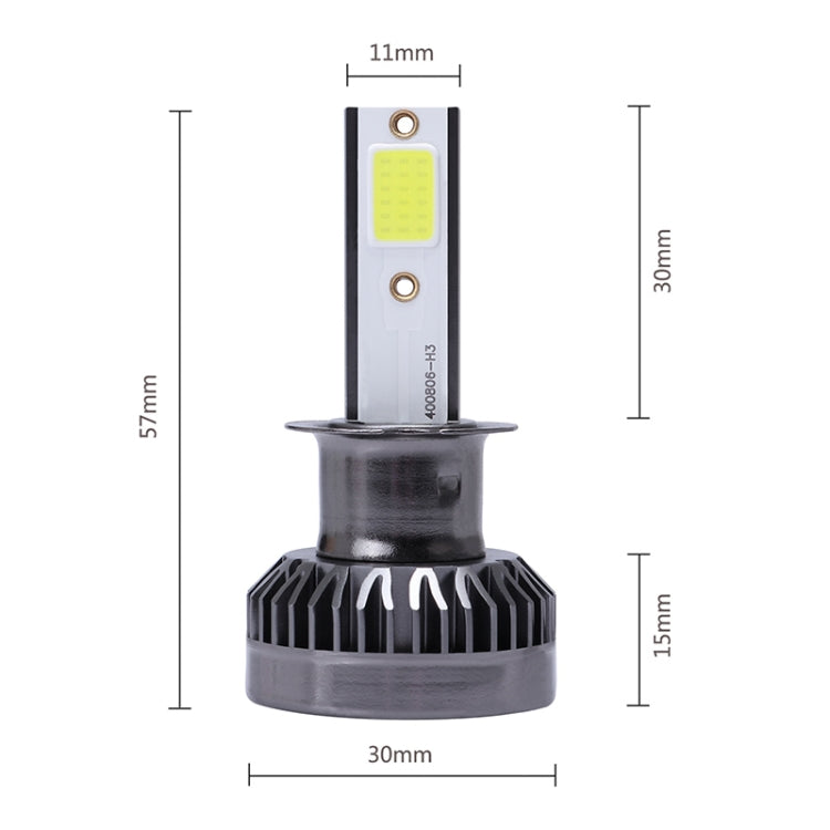 2 PCS H3 DC9-36V / 36W / 3000K / 6000LM IP68 Car / Motorcycle Mini COB LED Headlight Lamps / Fog Light-Reluova