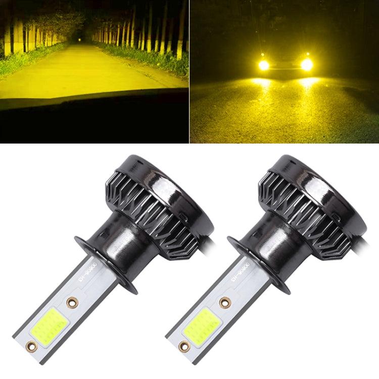 2 PCS H3 DC9-36V / 36W / 3000K / 6000LM IP68 Car / Motorcycle Mini COB LED Headlight Lamps / Fog Light