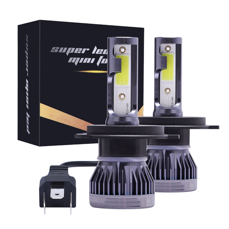 2 PCS H4 DC9-36V / 36W / 3000K / 6000LM IP68 Car / Motorcycle Mini COB LED Headlight Lamps / Fog Light