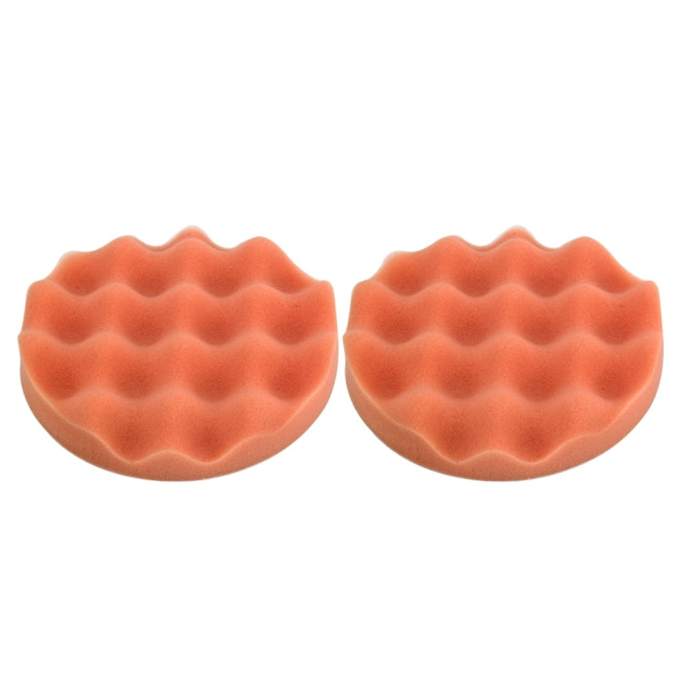 2 PCS Car Wax Sponge Round and Wavy Shape Sponge High-density Waxing Sponge£¬Size:15 x 15cm-Reluova