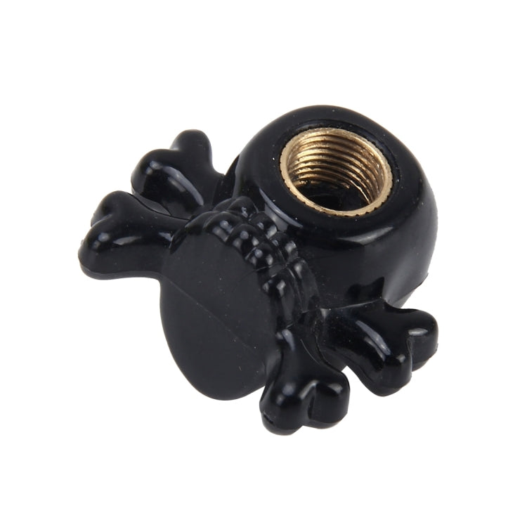 4 PCS Universal Skull Shape Gas Cap Mouthpiece Cover Gas Cap Tire Cap Car Motor Bicycle Tire Valve Caps