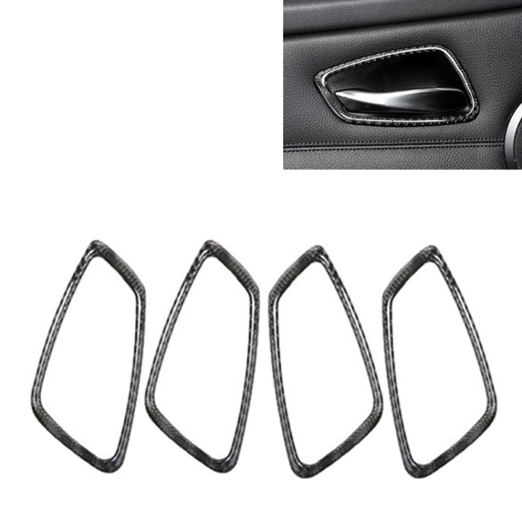 4 PCS Car Door Inner Handle Solid Color Carbon Fiber Decorative Sticker for BMW E90 / E92 / E93 2005-2012 ÎҵÄÉ̵ê