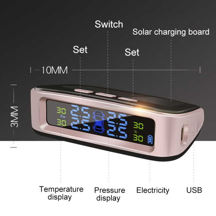 Universal Car Wireless Solar Energy TPMS Tire Pressure Alarm System External Tire Monitor ÎҵÄÉ̵ê