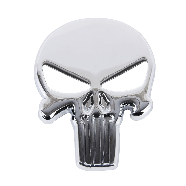 Silver Skull with black Eyes Metal Car Sticker ÎҵÄÉ̵ê