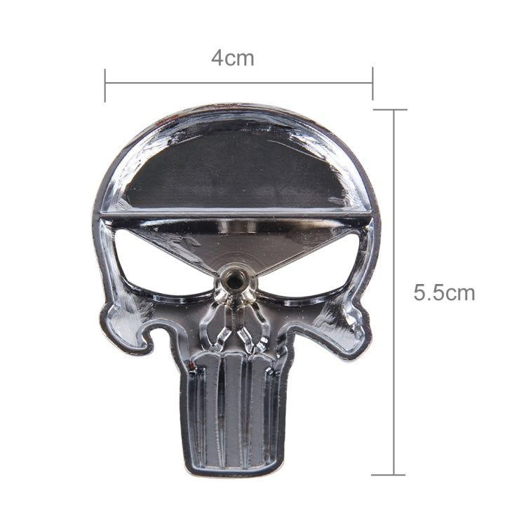 Silver Skull with black Eyes Metal Car Sticker ÎҵÄÉ̵ê