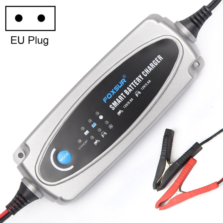 FOXSUR 0.8A / 3.6A 12V 5 Stage Charging Battery Charger for Car Motorcycle,  EU Plug ÎҵÄÉ̵ê