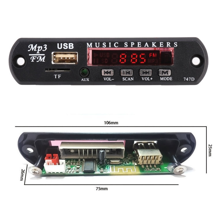 Car 12V Audio MP3 Player Decoder Board FM Radio TF USB 3.5 mm AUX, with Bluetooth and Recording ÎҵÄÉ̵ê