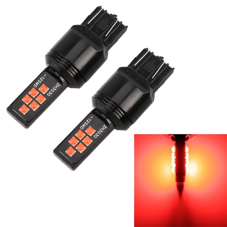 2 PCS 7443 DC9-16V / 3.5W Car Auto Brake Lights 12LEDs SMD-ZH3030 Lamps, with Constant Current