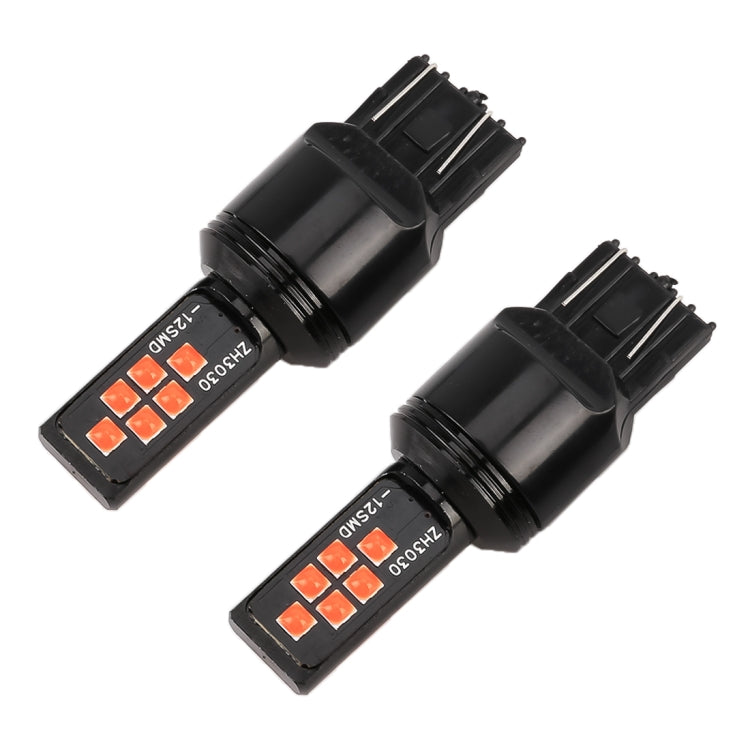 2 PCS 7443 DC9-16V / 3.5W Car Auto Brake Lights 12LEDs SMD-ZH3030 Lamps, with Constant Current-Reluova