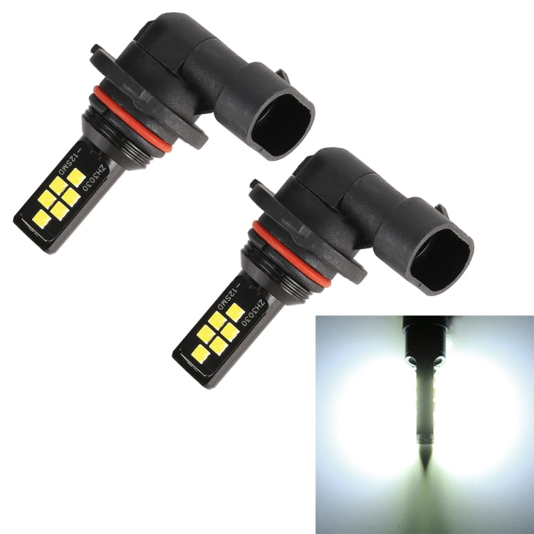 2 PCS 9005 DC9-16V / 3.5W / 6000K / 320LM Car Auto Fog Light 12LEDs SMD-ZH3030 Lamps, with Constant Current-Reluova