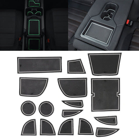 Car Water Cup Gate Slot Mats Plastic White Luminous Anti-Slip Interior Door Pad for Mazda CX-5 2013-2014 ÎҵÄÉ̵ê