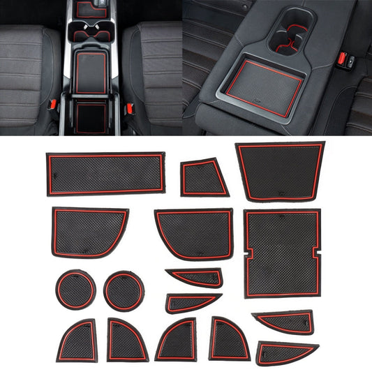 Car Water Cup Gate Slot Mats Plastic Red Anti-Slip Interior Door Pad for Mazda CX-5 2013-2014 ÎҵÄÉ̵ê