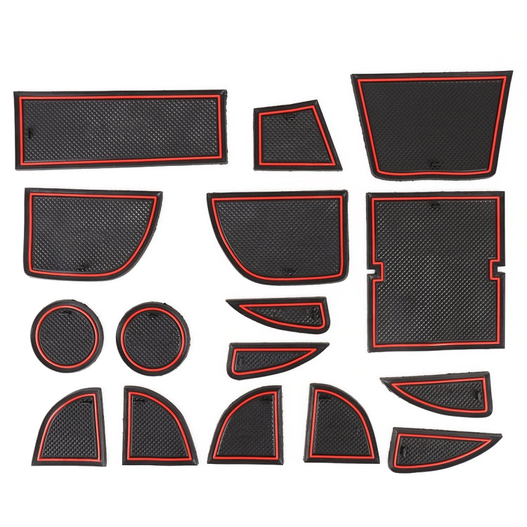 Car Water Cup Gate Slot Mats Plastic Red Anti-Slip Interior Door Pad for Mazda CX-5 2013-2014 ÎҵÄÉ̵ê