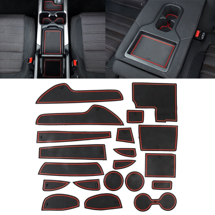 Car Water Cup Gate Slot Mats Plastic Red Anti-Slip Interior Door Pad for Mazda CX-5 2015 ÎҵÄÉ̵ê