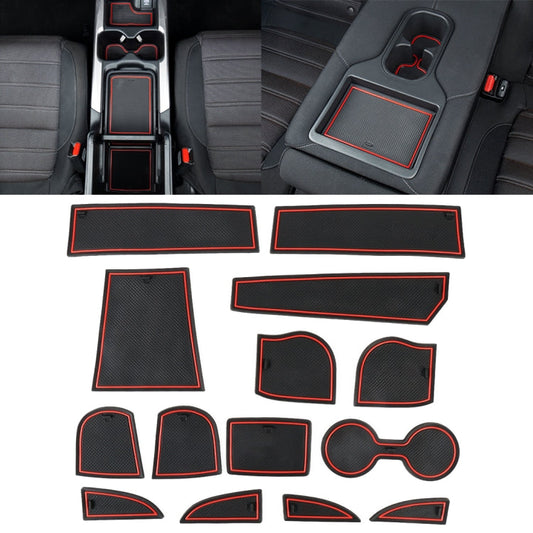 Car Water Cup Gate Slot Mats Plastic Red Anti-Slip Interior Door Pad for Mazda CX-3 2018 ÎҵÄÉ̵ê