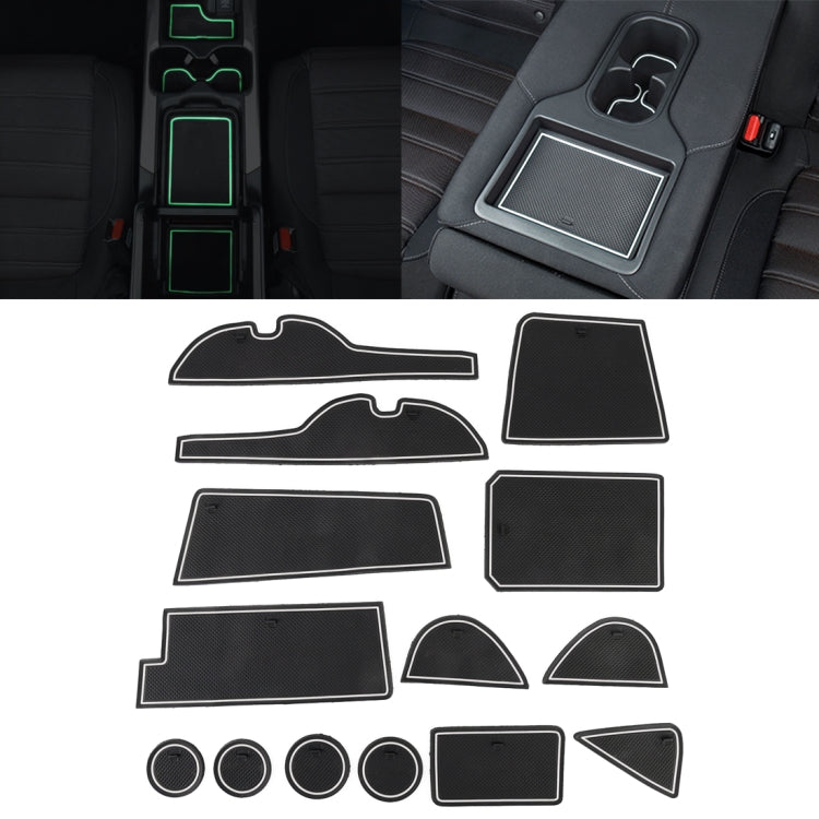 Car Water Cup Gate Slot Mats Plastic White Luminous Anti-Slip Interior Door Pad for Toyota RAV4 2016-2018 ÎҵÄÉ̵ê