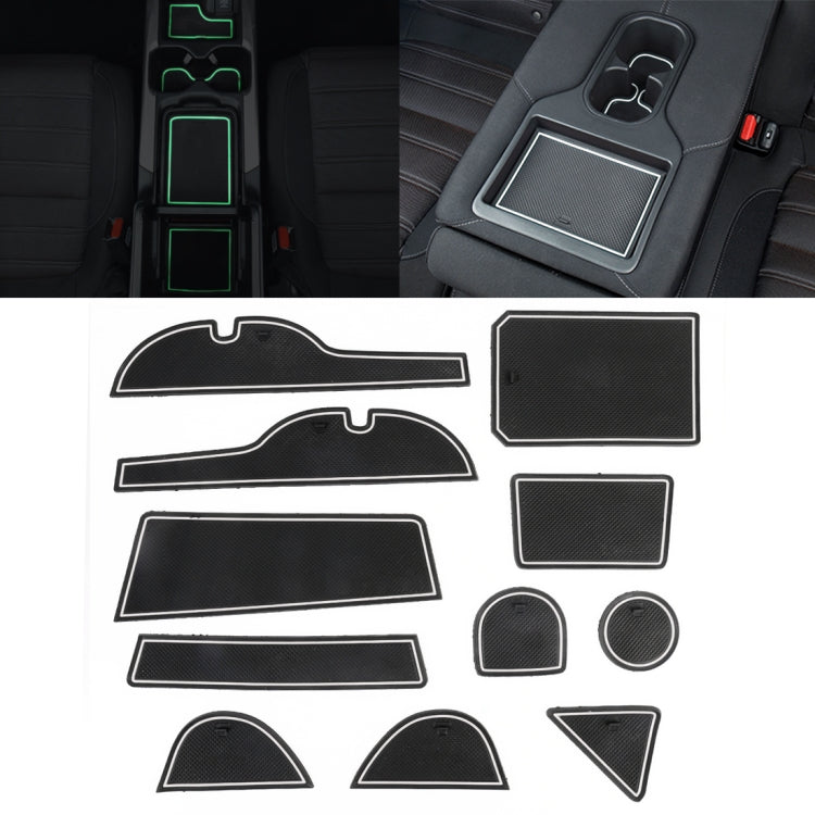 Car Water Cup Gate Slot Mats Plastic White Luminous Anti-Slip Interior Door Pad for Toyota RAV4 2013-2015 ÎҵÄÉ̵ê