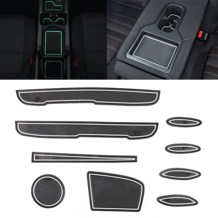 Car Water Cup Gate Slot Mats Plastic White Luminous Anti-Slip Interior Door Pad for Toyota Vios 2014-2016 ÎҵÄÉ̵ê