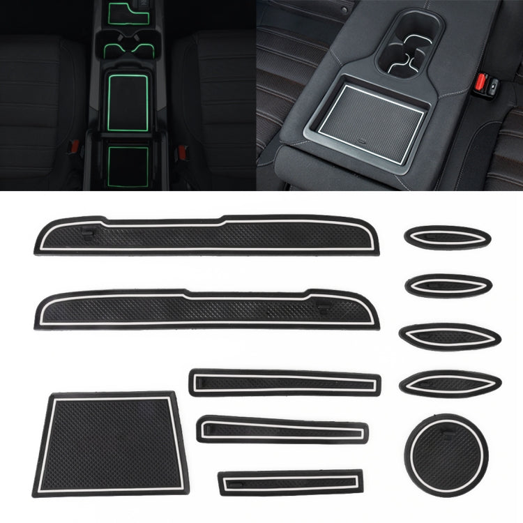 Car Water Cup Gate Slot Mats Plastic White Luminous Anti-Slip Interior Door Pad for Toyota Vios 2017 ÎҵÄÉ̵ê