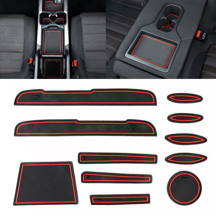 Car Water Cup Gate Slot Mats Plastic Red Anti-Slip Interior Door Pad for Toyota Vios 2017 ÎҵÄÉ̵ê