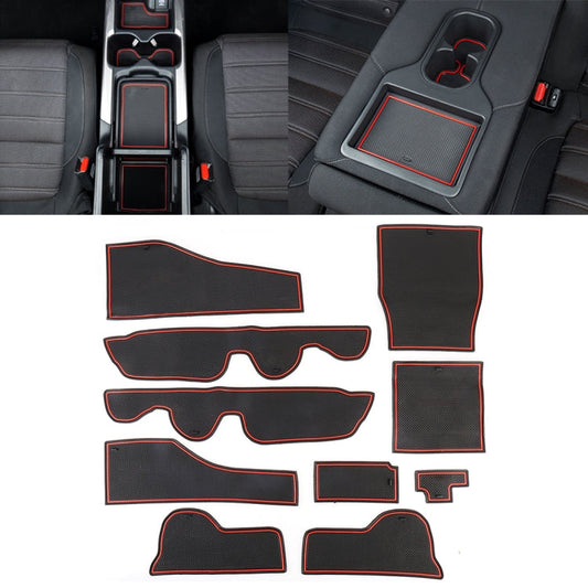 Car Water Cup Gate Slot Mats Plastic Red Anti-Slip Interior Door Pad for Mercedes-Benz GLC200 ÎҵÄÉ̵ê