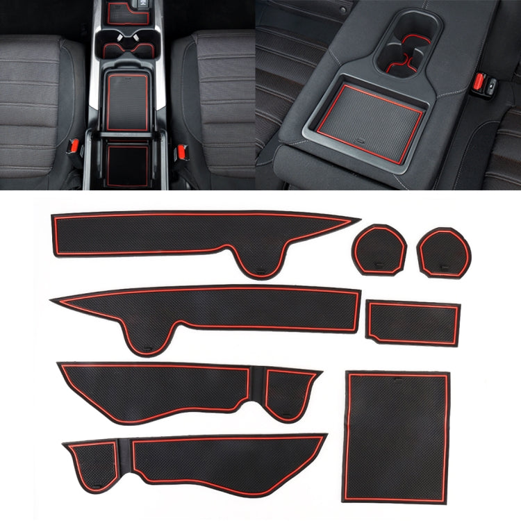 Car Water Cup Gate Slot Mats Plastic Red Anti-Slip Interior Door Pad for Mercedes-Benz C200L ÎҵÄÉ̵ê