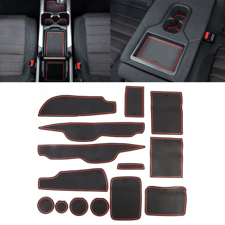 Car Water Cup Gate Slot Mats Plastic Red Anti-Slip Interior Door Pad for Mercedes-Benz E300L 2016 ÎҵÄÉ̵ê