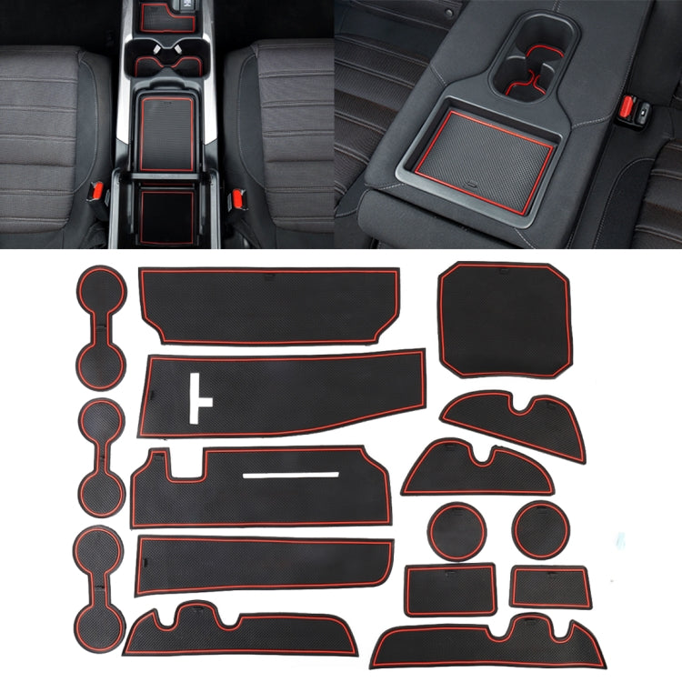 Car Water Cup Gate Slot Mats Plastic Red Anti-Slip Interior Door Pad for Toyota Highlander 2015-2018 ÎҵÄÉ̵ê