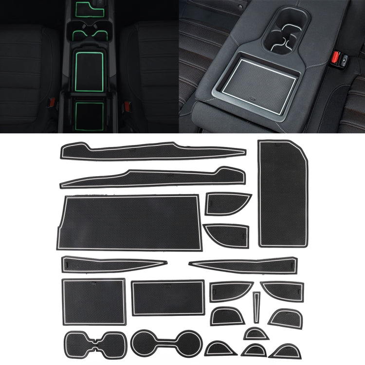 Car Water Cup Gate Slot Mats Plastic White Luminous Anti-Slip Interior Door Pad for Toyota Camry 2018-2019 ÎҵÄÉ̵ê