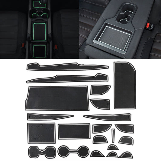 Car Water Cup Gate Slot Mats Plastic White Luminous Anti-Slip Interior Door Pad for Toyota Camry 2018-2019 ÎҵÄÉ̵ê