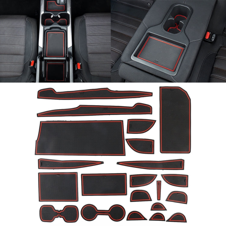 Car Water Cup Gate Slot Mats Plastic Red Anti-Slip Interior Door Pad for Toyota Camry 2018-2019 ÎҵÄÉ̵ê