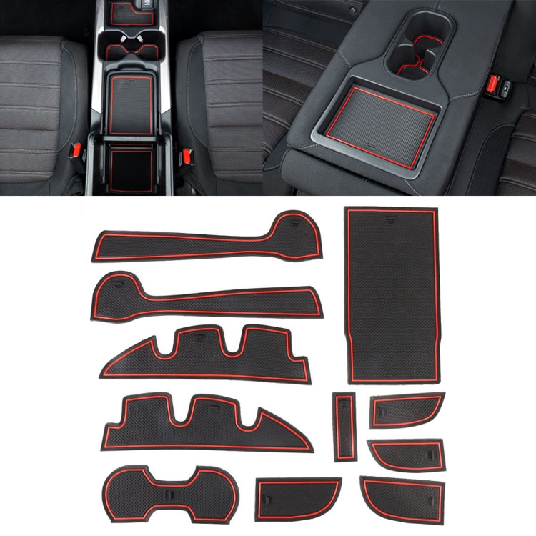 Car Water Cup Gate Slot Mats Plastic Red Anti-Slip Interior Door Pad for Toyota Camry 2012-2016 ÎҵÄÉ̵ê