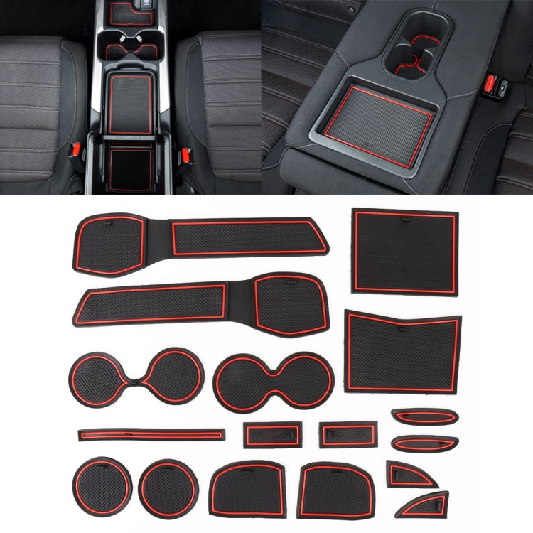 Car Water Cup Gate Slot Mats Plastic Red Anti-Slip Interior Door Pad for Nissan X-trail 2013-2016 ÎҵÄÉ̵ê