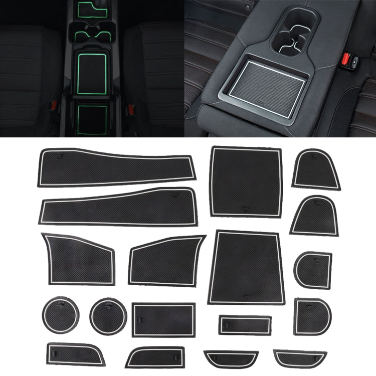 Car Water Cup Gate Slot Mats Plastic White Luminous Anti-Slip Interior Door Pad for Subaru Forester 2013-2018 ÎҵÄÉ̵ê