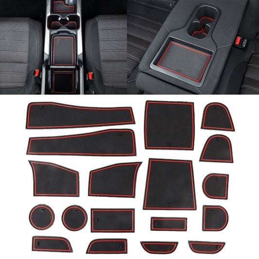 Car Water Cup Gate Slot Mats Plastic Red Anti-Slip Interior Door Pad for Subaru Forester 2013-2018 ÎҵÄÉ̵ê