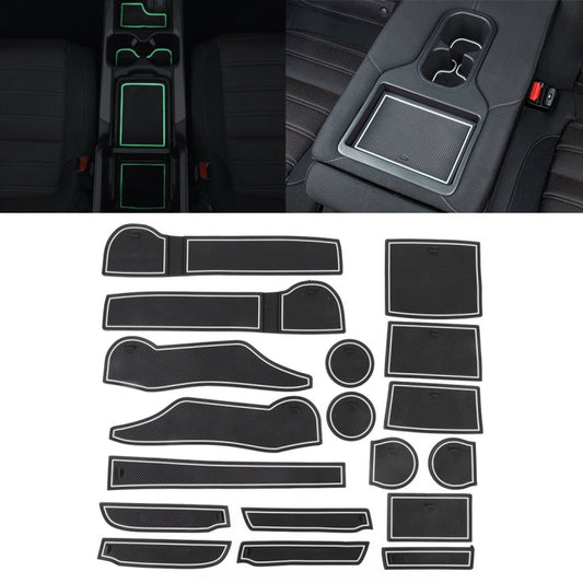 Car Water Cup Gate Slot Mats Plastic White Luminous Anti-Slip Interior Door Pad for Subaru Forester 2019 ÎҵÄÉ̵ê