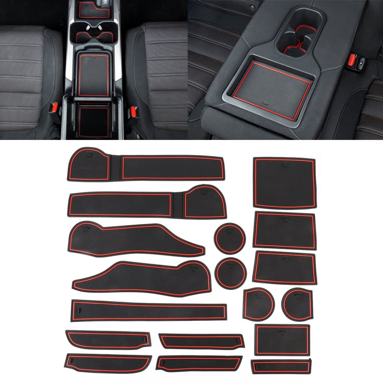 Car Water Cup Gate Slot Mats Plastic Red Anti-Slip Interior Door Pad for Subaru Forester 2019 ÎҵÄÉ̵ê