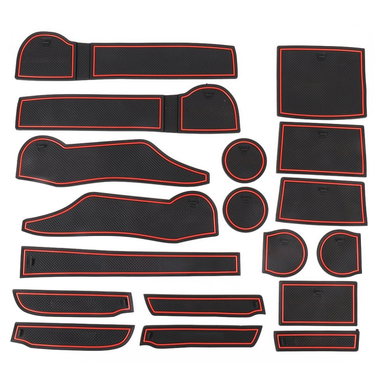 Car Water Cup Gate Slot Mats Plastic Red Anti-Slip Interior Door Pad for Subaru Forester 2019 ÎҵÄÉ̵ê