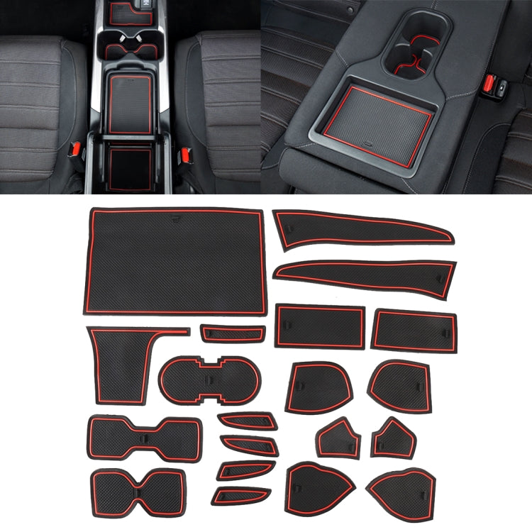 Car Water Cup Gate Slot Mats Plastic Red Anti-Slip Interior Door Pad for Nissan Sylphy 2016 ÎҵÄÉ̵ê