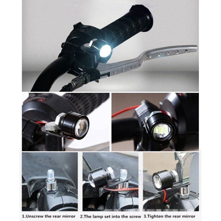 2 PCS 12V 3W  Eagle Eyes LED Strobe Light For Motorcycle £¬Wire Length: 90cm