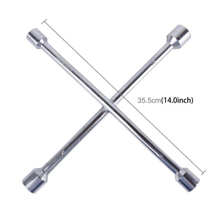 Compact Universal Tire Iron Lug Wrench with 17mm 19mm 21mm 23mm Socket Adapters