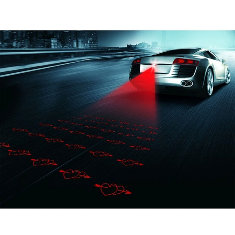 200mW Loving Heart Pattern Red Light Car Laser Fog Lamp, DC 8-36V, Cable Length: 73cm