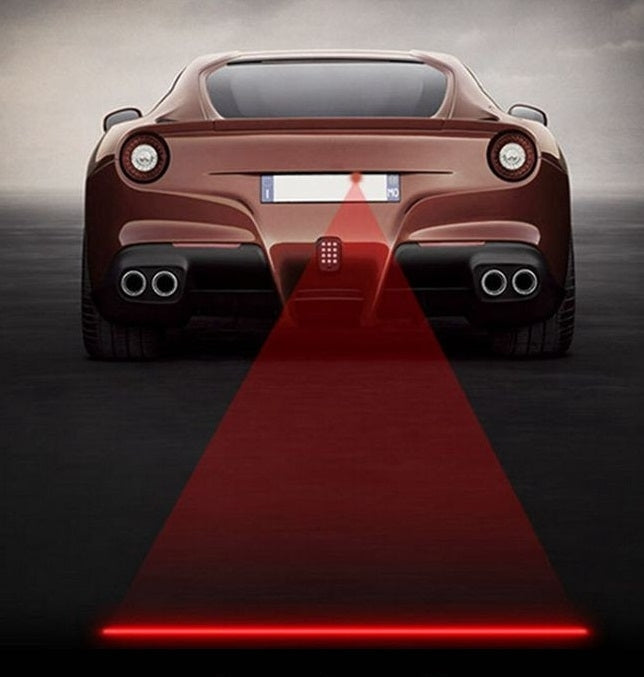 200mW Football Pattern Red Light Car Laser Fog Lamp, DC 8-36V, Cable Length: 73cm