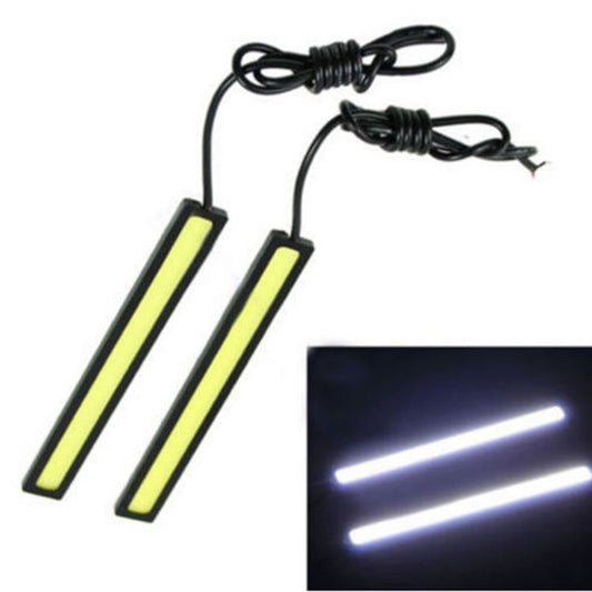 2 PCS 6W 400 LM 6000K DRL COB White Light Bar Car Light Source Waterproof Daytime Running Lights, DC 12V-Reluova