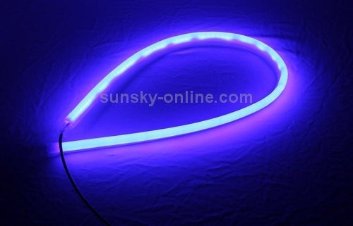 2 PCS 12V Car Daytime Running Lights Soft Article Lamp, Blue Light, Length: 30cm