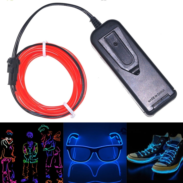 YouOKLight Neon EL Cold Round Flexible Strip Light with 3V Battery Box for Dance Party Car Decoration, Length: 3m ÎҵÄÉ̵ê