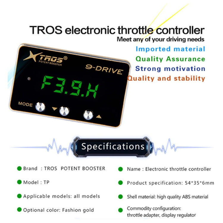 TROS TP 9-Drive Electronic Throttle Controller for Jeep Wrangler JL 2018-2019